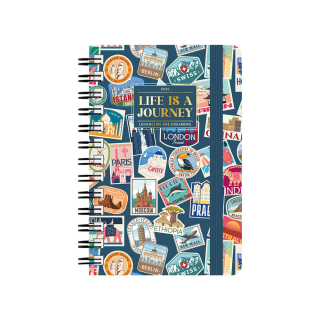 Agenda semainier 2026 à spirales Travel stickers  15 x 21 cm - Legami - Rougier et Plé