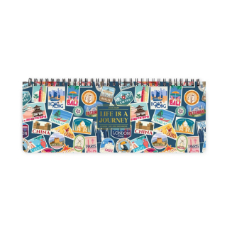 Planificateur de bureau 2026 - 27,7 x 10,2 cm Travel stickers - Legami - Rougier et Plé
