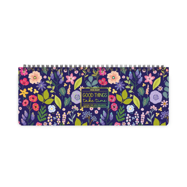 Planificateur de bureau 2026 - 27,7 x 10,2 cm Flowers - Legami - Rougier et Plé