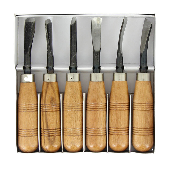 Set 6 gouges à bois - Rougier&Plé - Rougier et Plé