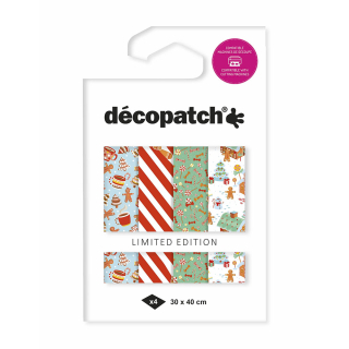 Assortiment 4 feuilles Noël en cuisine Edition Limitée - Décopatch - Rougier et Plé