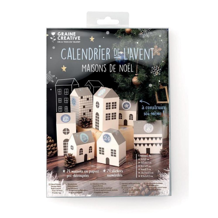 Calendrier de l'Avent 24 maisons de Noël - Graine Créative - Rougier et Plé