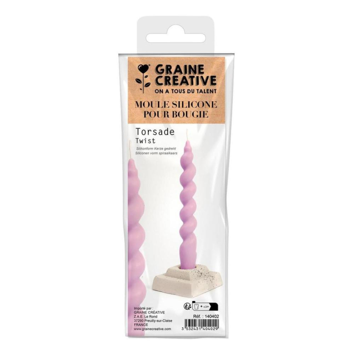 Moule silicone Chandelle torsadée - Graine Créative - Rougier et Plé