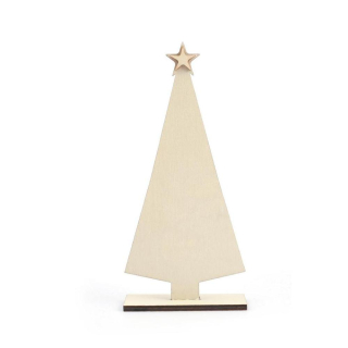 Sapin plat en bois à décorer 20 x 9 cm - Graine Créative - Rougier et Plé
