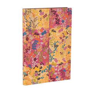 Carnet souple 17,5 x 12 cm 176 p Uni Kara-ori rose - Paperblanks - Rougier et Plé
