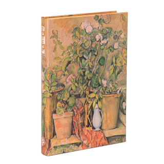 Carnet rigide 14 x 9 cm 176 p Uni Cézanne, Pots en terre cuite et fleurs - Paperblanks - Rougier et Plé