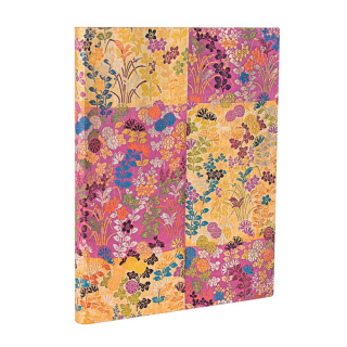 Carnet souple 22,5 x 17,5 cm 176 p Ligné Kara-ori rose - Paperblanks - Rougier et Plé