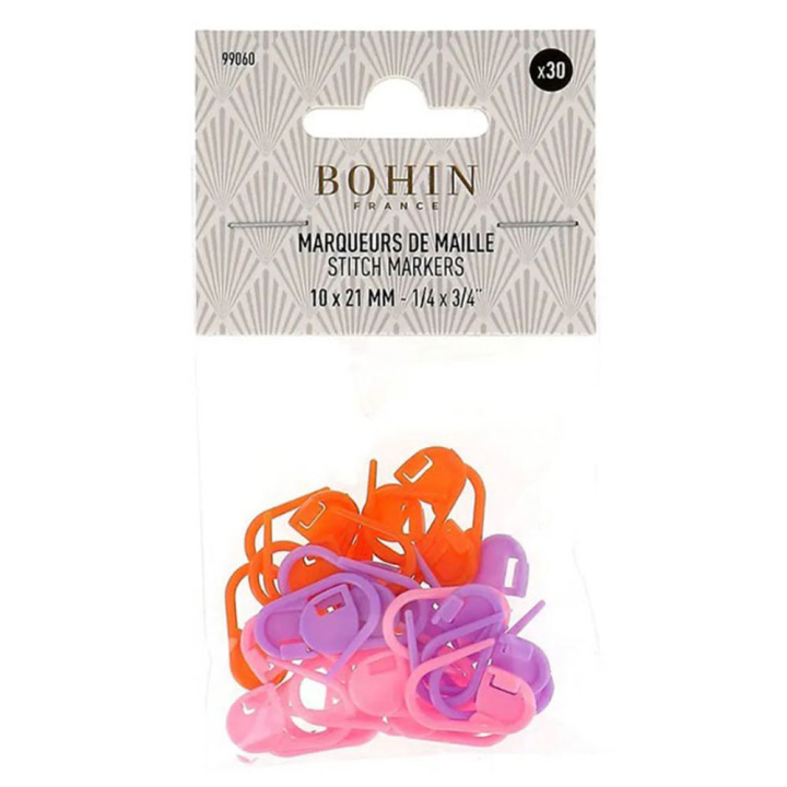 Marqueurs de mailles 30 pcs 1 x 2,1 cm - Bohin - Rougier et Plé