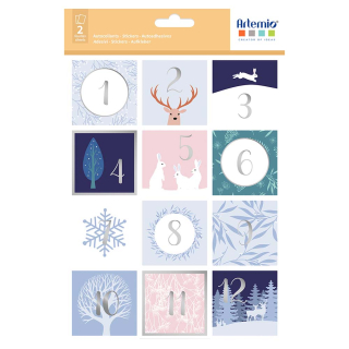 Stickers carrés Hiver Enchanté - Artemio - Rougier et Plé