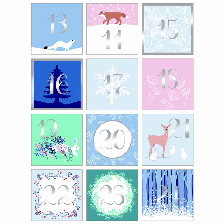 Stickers carrés Hiver Enchanté - Artemio - Rougier et Plé