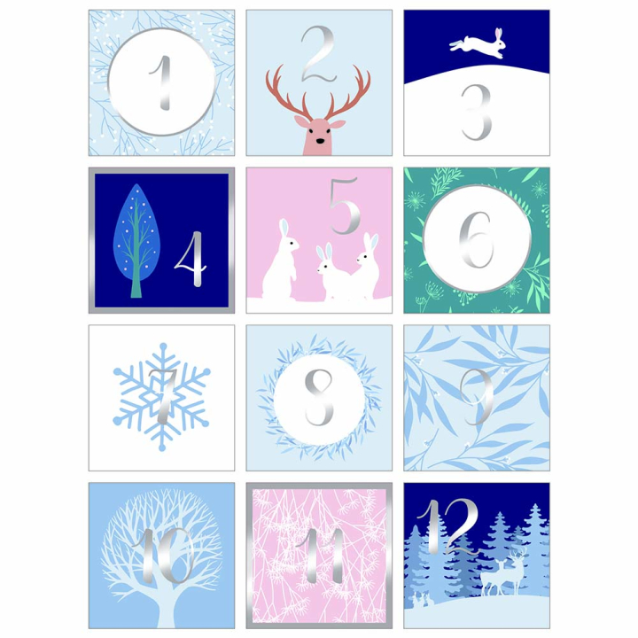 Stickers carrés Hiver Enchanté - Artemio - Rougier et Plé