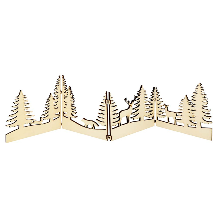 Quadriptyque en bois Sapin Hiver Enchanté - ARTEMIO - Rougier et Plé