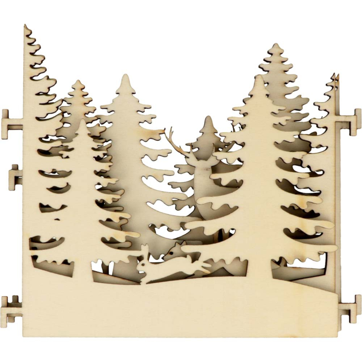 Quadriptyque en bois Sapin Hiver Enchanté - ARTEMIO - Rougier et Plé