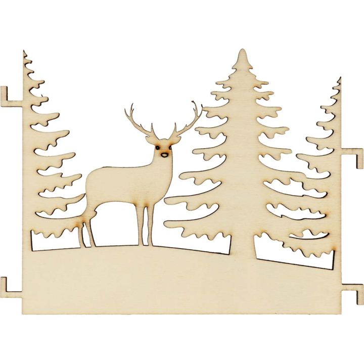 Quadriptyque en bois Sapin Hiver Enchanté - ARTEMIO - Rougier et Plé