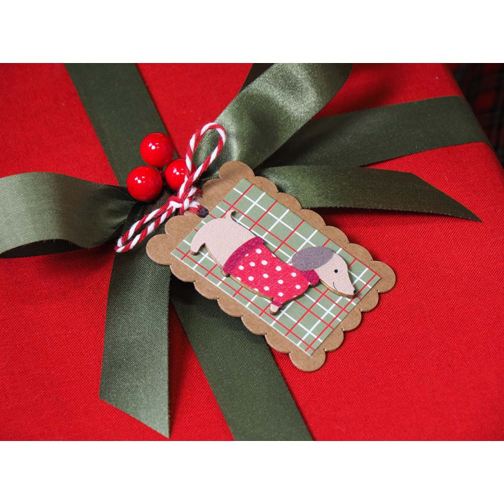 Set de Silhouettes en bois colorées Woofy Christmas - ARTEMIO - Rougier et Plé