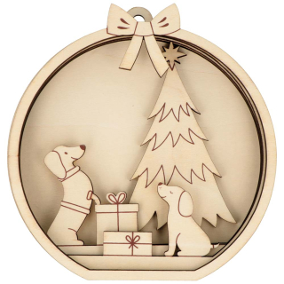 Boule en relief Woofy Christmas - ARTEMIO - Rougier et Plé