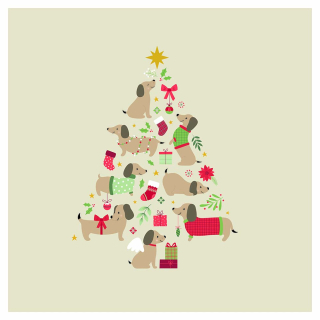 Bloc de 10  feuilles Woofy Christmas - ARTEMIO - Rougier et Plé