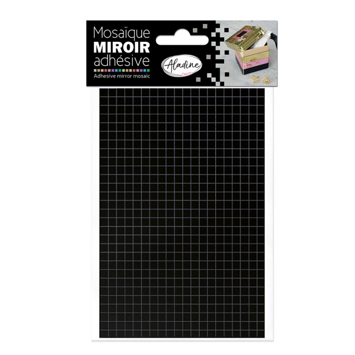 Mosaïque adhésive effet miroir Noir - Aladine - Rougier et Plé
