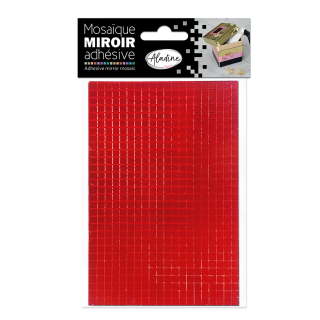 Mosaïque adhésive effet miroir Rouge - Aladine - Rougier et Plé
