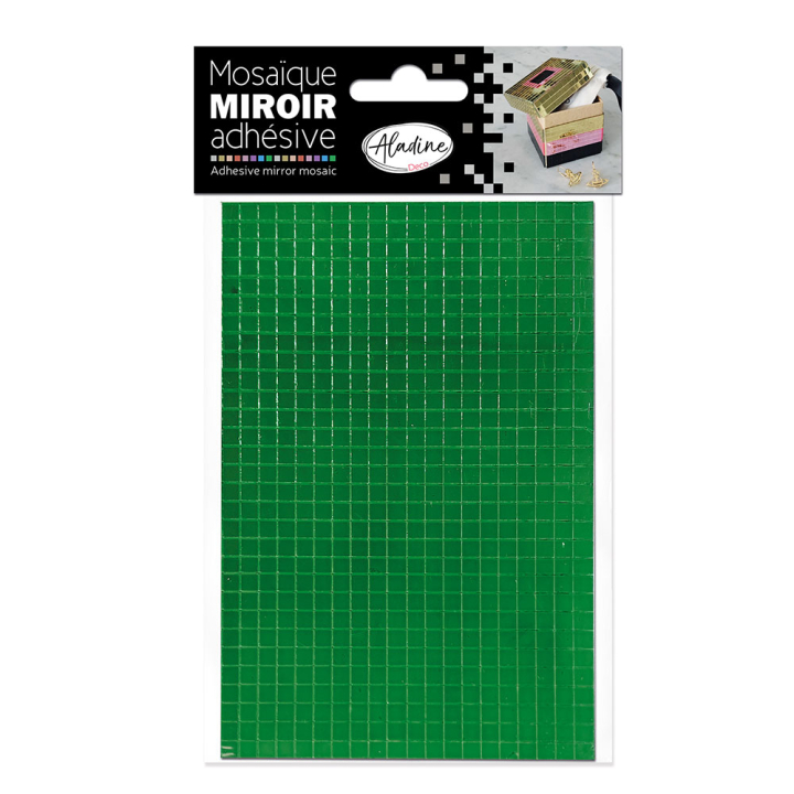 Mosaïque adhésive effet miroir Vert - Aladine - Rougier et Plé