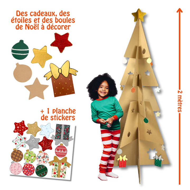Kit Sapin en carton à customiser 2m - Cléopatre - Rougier et Plé