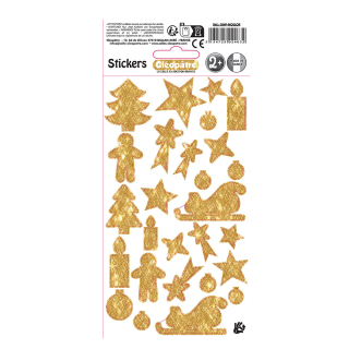 Stickers de Noël Or 27 pcs - Cléopatre - Rougier et Plé