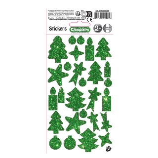 Stickers de Noël Vert 27 pcs - Cléopatre - Rougier et Plé