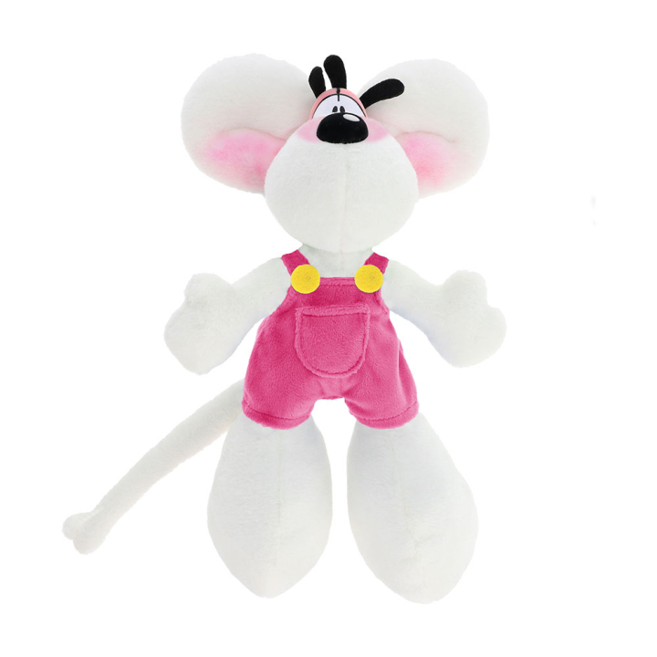 Peluche Diddl en salopette rose 30 cm - Diddl et ses amis - Rougier et Plé