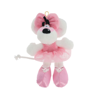 Porte-clés peluche Diddlina en robe ballerina 15 cm - Diddl et ses amis - Rougier et Plé