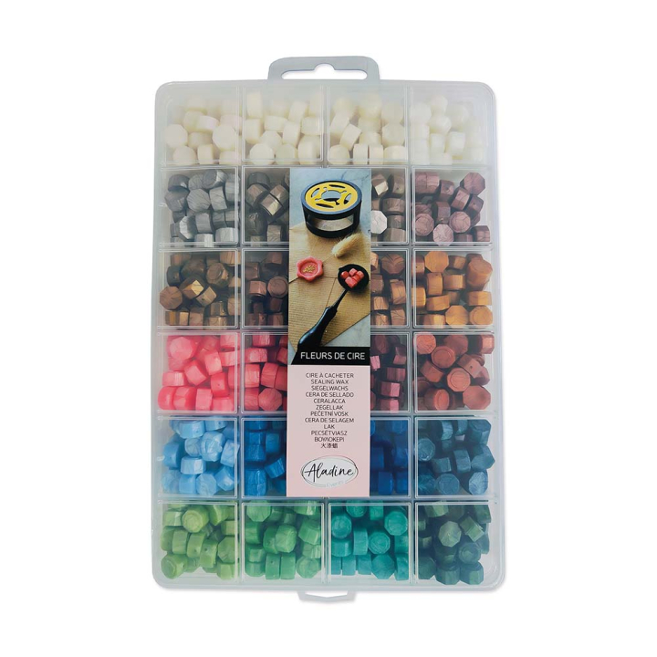 Boîte cire à cacheter 24 couleurs - Aladine - Rougier et Plé