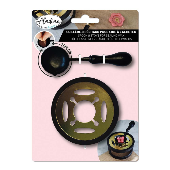 Cuillère téflon et réchaud pour cire à cacheter - Aladine - Rougier et Plé