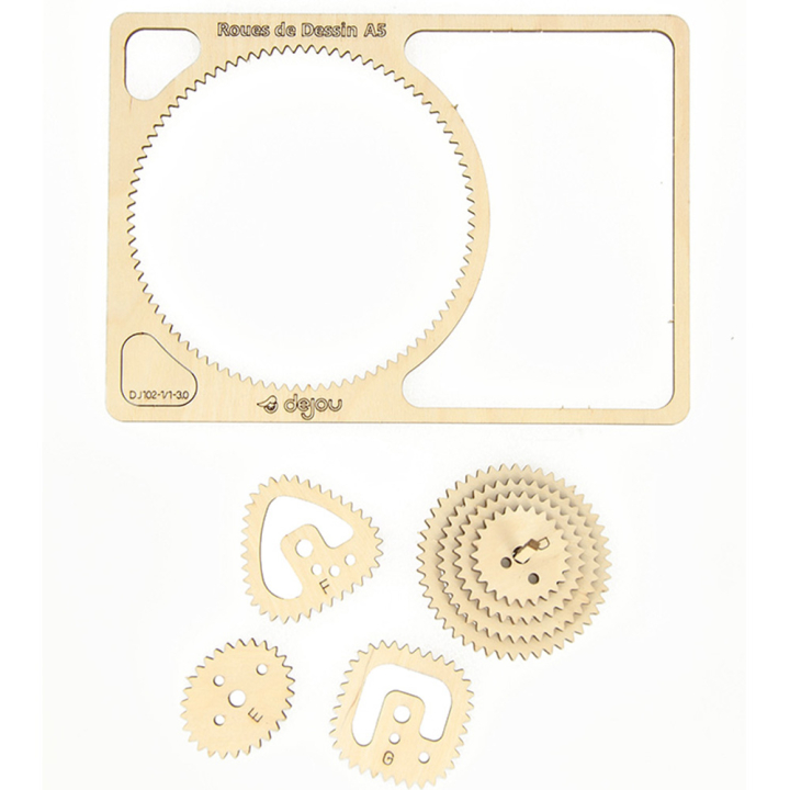 Roues à dessin à monter en bois A5 - Dejou - Rougier et Plé
