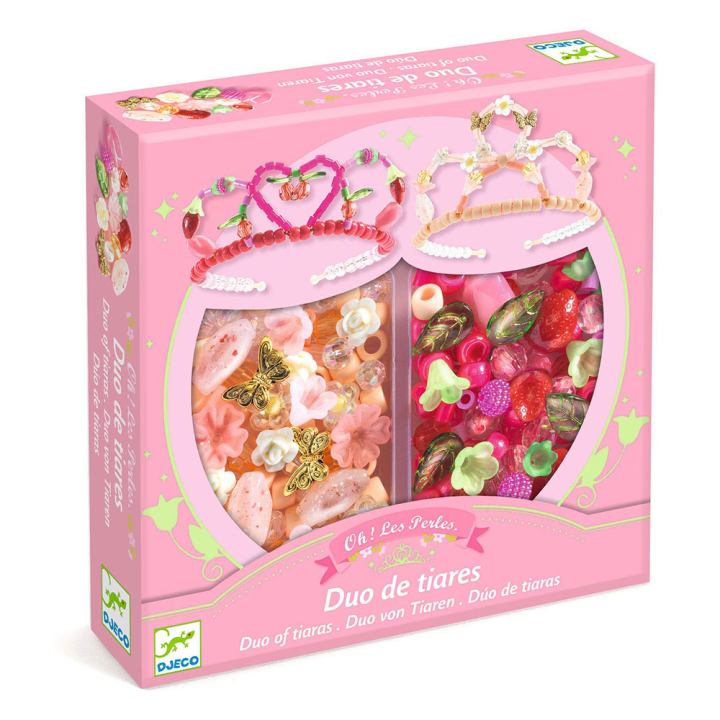 Coffret créatif Duo de tiares en perles rose - Djeco - Rougier et Plé