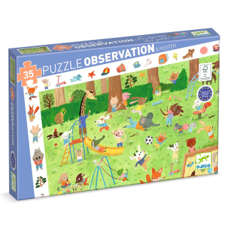 Puzzle d'observation Le square des petits amis 35 pcs - Djeco - Rougier et Plé