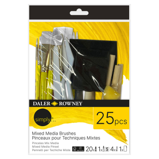 Coffret Simply set de 25 pinceaux techniques mixes - Daler-Rowney - Rougier et Plé