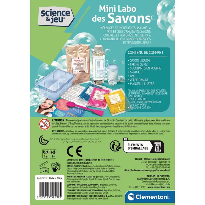Jeu éducatif - Mini labo des savons - Clementoni - Rougier et Plé