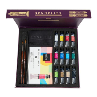 Gouache extra-fine Coffret carton magnétique 12 tubes de 10 ml - Sennelier - Rougier et Plé