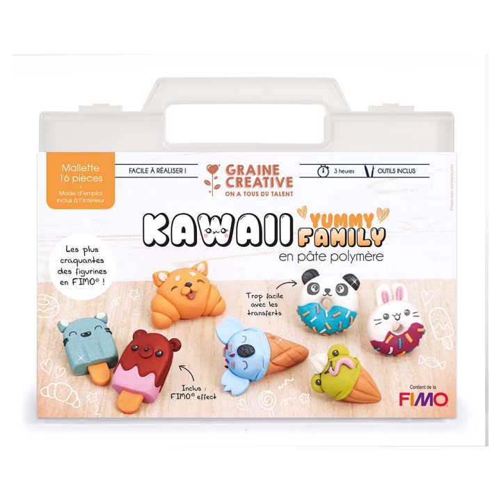 Malette Fimo Kawaii Yummi Family - Graine Créative - Rougier et Plé