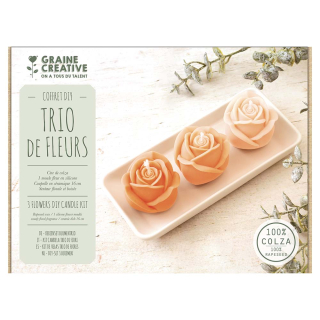 Kit  de bougies trio de bougies fleurs - Graine Créative - Rougier et Plé