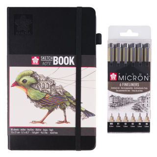 Set Pigma micron + Sketch book - Sakura - Rougier et Plé