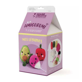 Kit crochet Amigurumi Mes légumes - Graine créative - Rougier et Plé