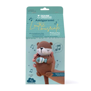 Kit crochet Amigurumi Loutre musicale - Graine créative - Rougier et Plé