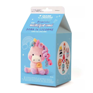 Kit crochet Amigurumi Sora la licorne - Graine créative - Rougier et Plé