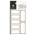 Étiquettes Blanches et or rectangle adhésives 28 pcs - Clairefontaine - Rougier et Plé