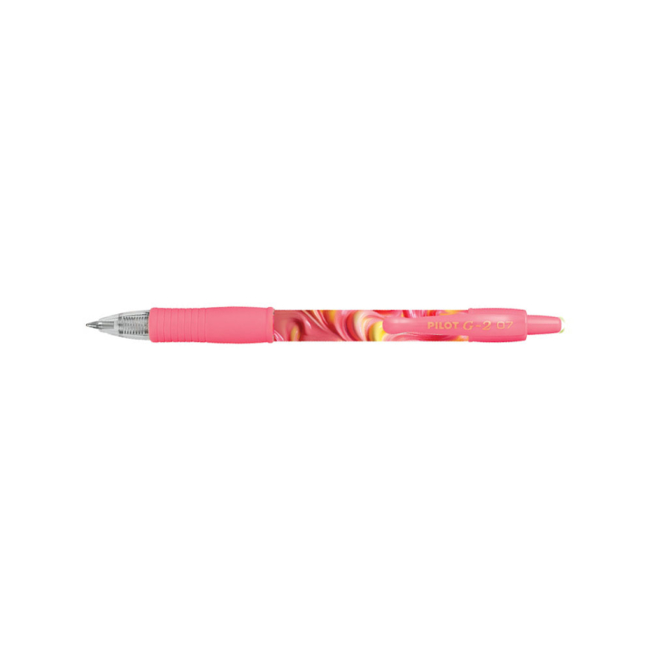Stylo roller G-2 Flow Rose encre gel bleue pointe moyenne - Pilot - Rougier et Plé