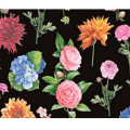 Papier imprimé noir fleuri 50 x 70 cm - Esprit Papier - Rougier et Plé