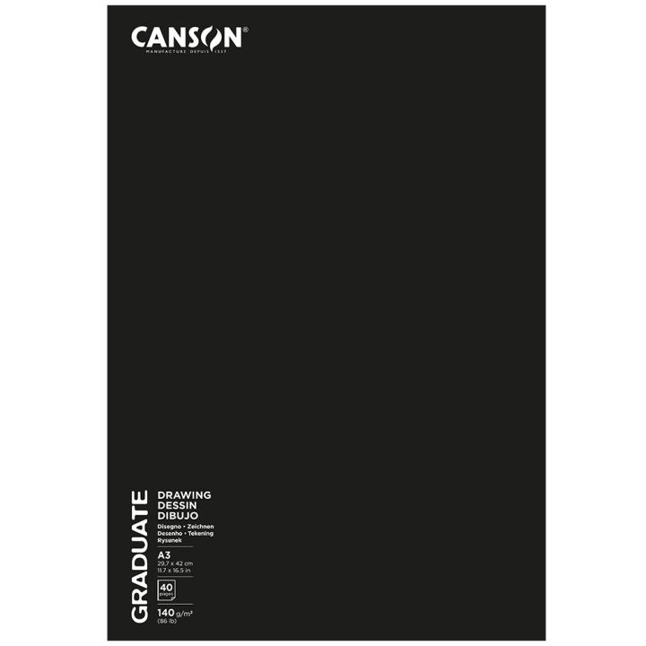 Carnet à dessin A3 Graduate 140g/m² 20 feuilles - Canson - Rougier et Plé