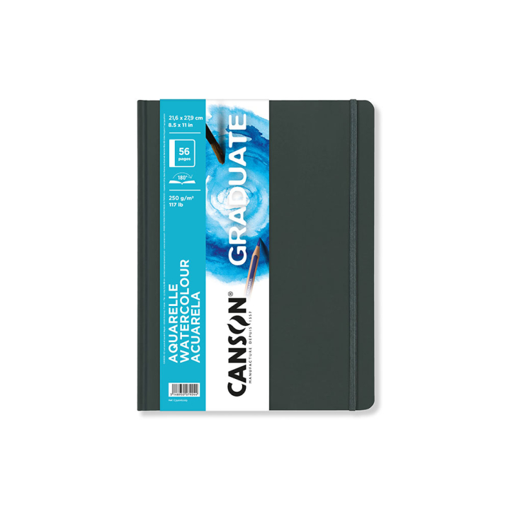 Carnet d'aquarelle 21,6 x 27,9 cm Graduate 250g/m² 28 feuilles - Canson - Rougier et Plé