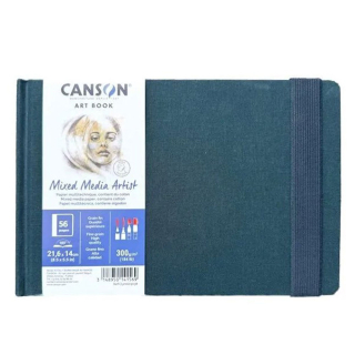 Carnet Art book multi-techniques 21,6 x 14 cm Paysage 300g/m² 28 feuilles - Canson - Rougier et Plé