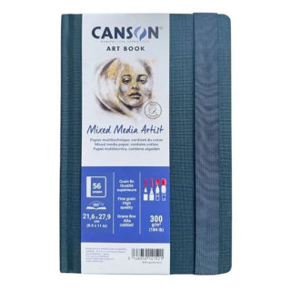 Carnet Art book multi-techniques 21,6 x 27,9 cm Portrait 300g/m² 28 feuilles - Canson - Rougier et Plé